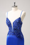 Sparkly Royal Blue Sequined Tight Short Cocktail Dress With Lace Up Back