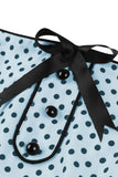 Blue Polka Dots Pin Up 1950s Vintage Dress