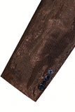 Brown Shawl Lapel One Button Men's Formal Blazer