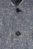 Glitter Grey Shawl Lapel Men's Formal Blazer