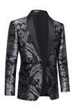 Black Single-breasted Men's Formal Blazer