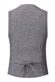 Grey Double Breasted 3 Pieces Men's Formal Suits