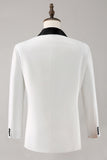 White Shawl Lapel 3 Piece One Button Men's Formal Suits