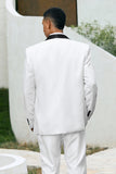 White Shawl Lapel One Button 3 Piece Men's Formal Suits