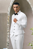 White Shawl Lapel One Button 3 Piece Men's Formal Suits