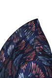 Dark Blue Jacquard 2 Pieces Shawl Lapel Men's Suits