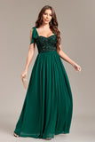 Sparkly Green Sequins Long Formal Dress With Slit