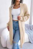 Knitted Long Sleeve Open Front Loose Soft Cardigan Sweater