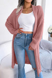 Knitted Long Sleeve Open Front Loose Soft Cardigan Sweater