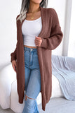 Knitted Long Sleeve Open Front Loose Soft Cardigan Sweater