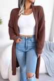 Knitted Long Sleeve Open Front Loose Soft Cardigan Sweater