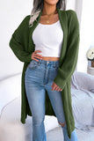 Knitted Long Sleeve Open Front Loose Soft Cardigan Sweater