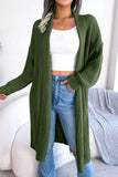 Knitted Long Sleeve Open Front Loose Soft Cardigan Sweater