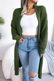 Knitted Long Sleeve Open Front Loose Soft Cardigan Sweater