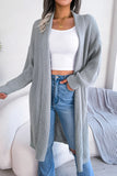 Knitted Long Sleeve Open Front Loose Soft Cardigan Sweater