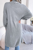 Knitted Long Sleeve Open Front Loose Soft Cardigan Sweater