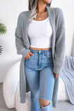 Knitted Long Sleeve Open Front Loose Soft Cardigan Sweater