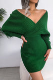 White Bodycon V Neck Ribbed Knitted Sweater