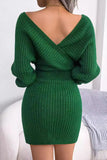 White Bodycon V Neck Ribbed Knitted Sweater