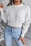 Grey Knit Long Sleeves Sweater Top