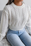 Grey Knit Long Sleeves Sweater Top