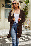 Black Knit Long Sleeves Long Cardigan Sweater