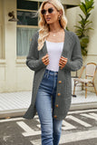 Black Knit Long Sleeves Long Cardigan Sweater