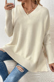 Black V Neck Long Sleeves Sweater