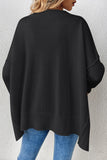 Black V Neck Long Sleeves Sweater