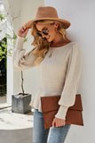 Khaki Waisted Long Sleeve Knitted Cardigan