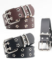 Boho Black Vintage Rivet Wide Leather Belt