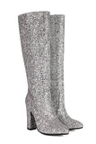 Sparkly Blue High Heel Cowgirl Boots