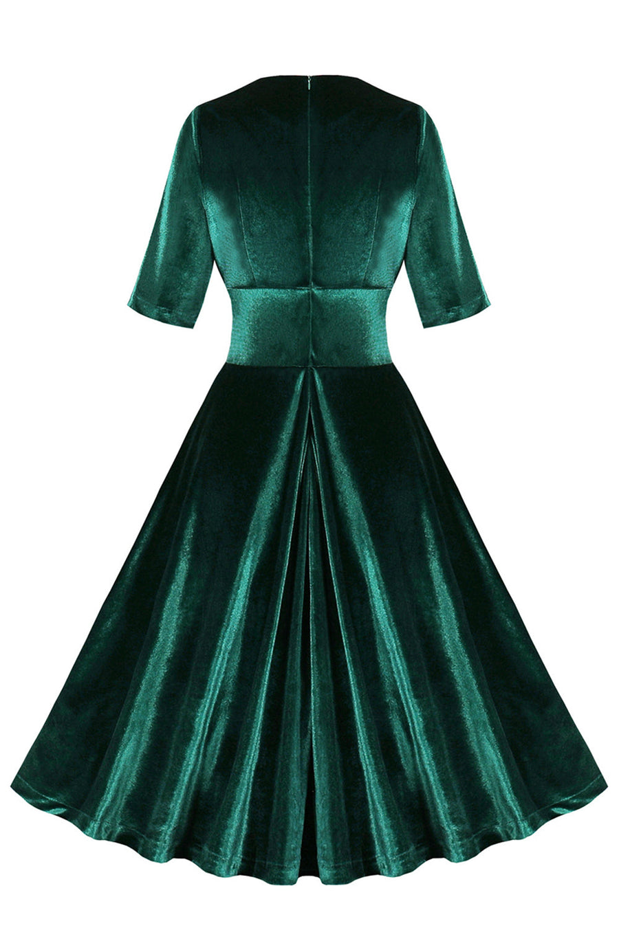 green emerald velvet dress One-Shoulder Long Velvet Formal Dress 6118 Sienna / 2
