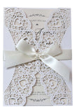 Kahki Heart Shape Wedding Invitation with Hemp Rope