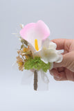 Pink Men Boutonniere for Formal Wedding Party