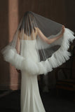 Multi Layer Ruffled Fluffy Bridal Veil