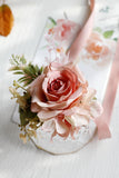 Elegant Blush Prom Wrist Corsage and Men‘s Boutonniere For Wedding Party