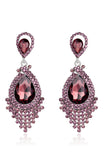 Bride's Alloy Rhinestone Tear Drop Shaped Champagne Earrings (1pair )