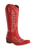 Classic Black Embroidered Pointed Toe Knee High Wide Calf Cowgirl Boots