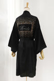 Black Sparkly Bride Robe with Rhinestones