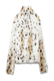 White Leopard Women Winter Faux Fur Coat