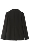 Black Notched Lapel Single Breasted Women Blazer