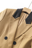 Camel Peak Lapel Long Women Coat