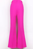 Fuchsia One Button Peak Lapel Women Suits