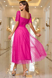 Pink A Line Maxi Formal Dress With Lace