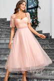 Pink A Line Maxi Formal Dress With Lace