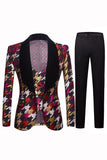 Purple Colorful Shawl Lapel 2 Piece Men's Formal Suits