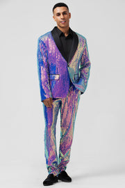 Sparkly Purple Sequins Shawl Lapel 2 Pieces Men's Formal Suits