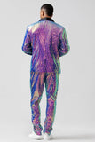 Sparkly Purple Sequins Shawl Lapel 2 Pieces Men's Formal Suits