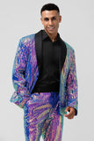 Sparkly Purple Sequins Shawl Lapel 2 Pieces Men's Formal Suits